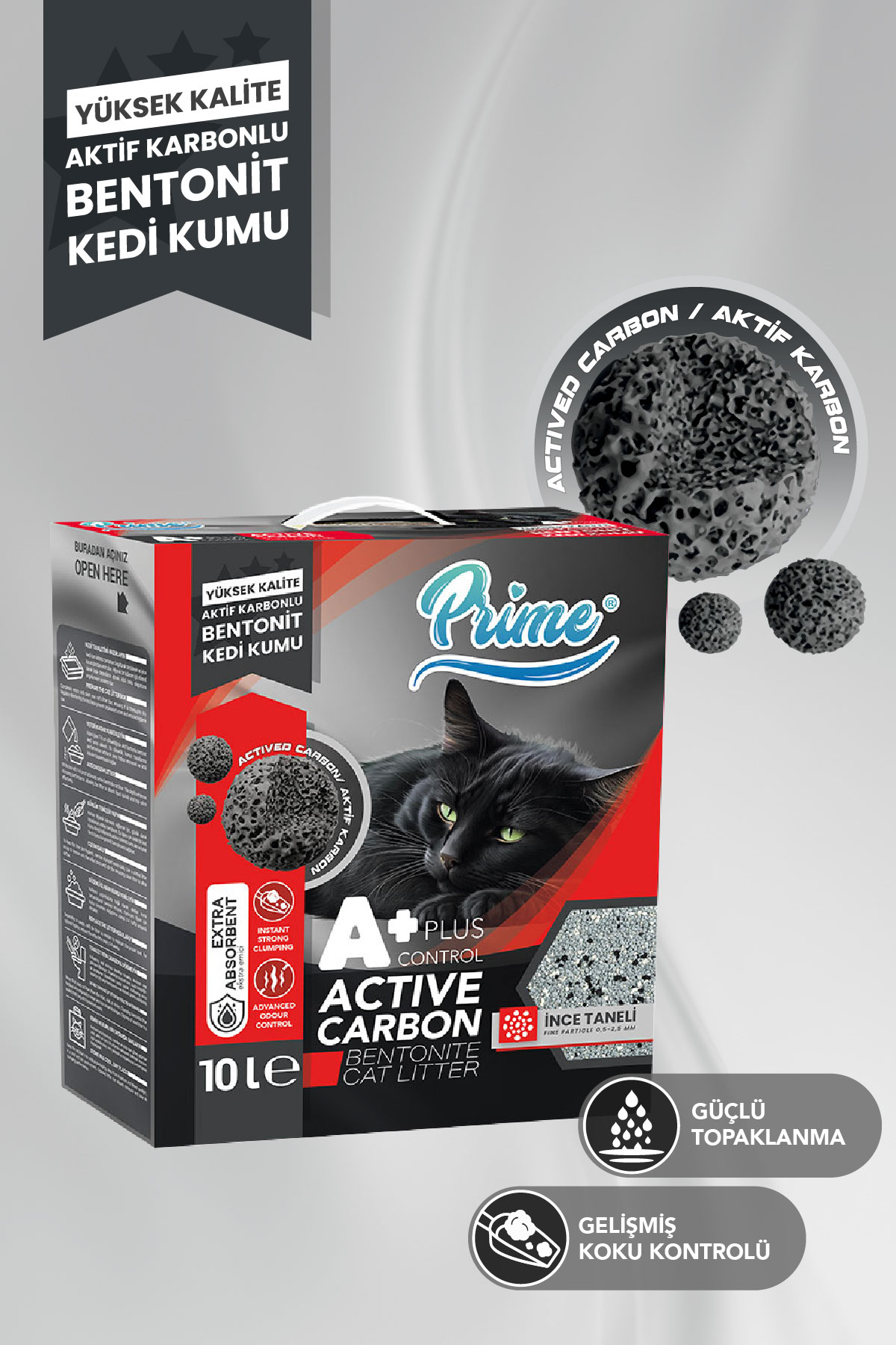 Prime A+ Plus Control Active Carbon Cat Litter